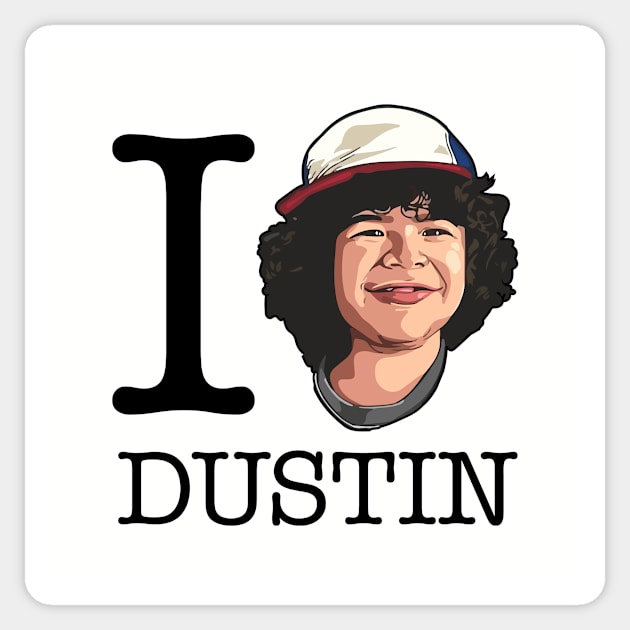 Stranger Things I Love Dustin Sticker by Rebus28